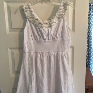 Mark brand white tank dress with gold details